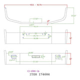 Freightliner FLD 120 16" Set Back Chrome Bumper