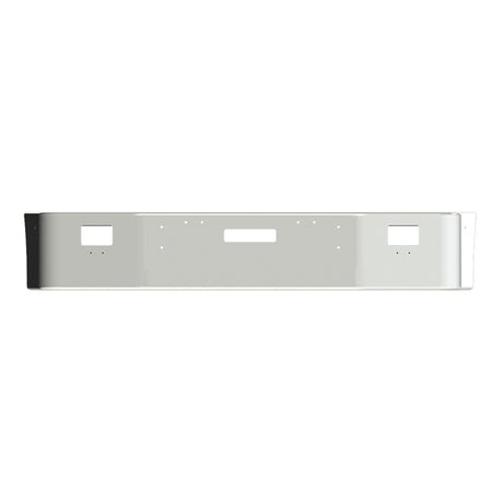 Close-up of Freightliner FLD 120 16" set back chrome bumper