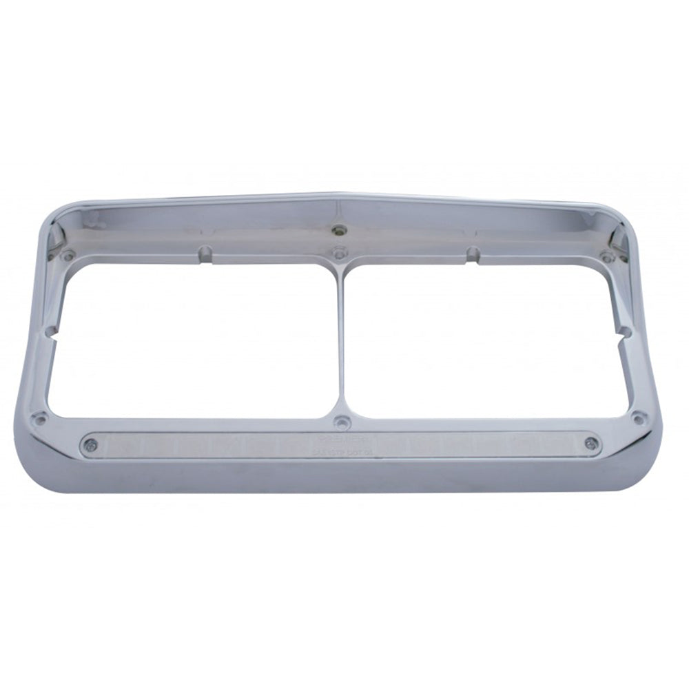 Chrome Dual Headlight Bezel w/Visor Mirror 14 LED