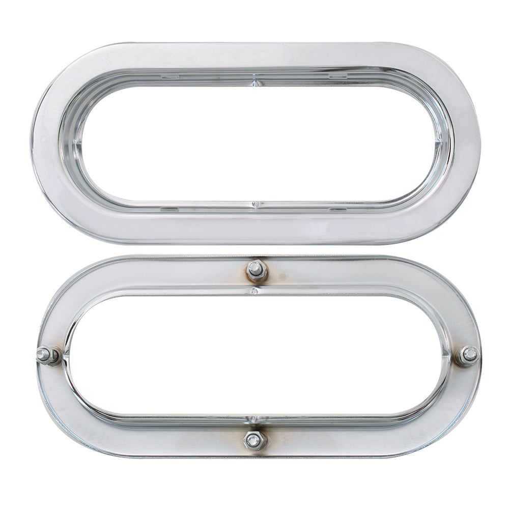 Stainless Oval Invisible Stud Flange Mount Rim