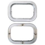 SS Rectangular Invisible Stud Flange Mount Rim