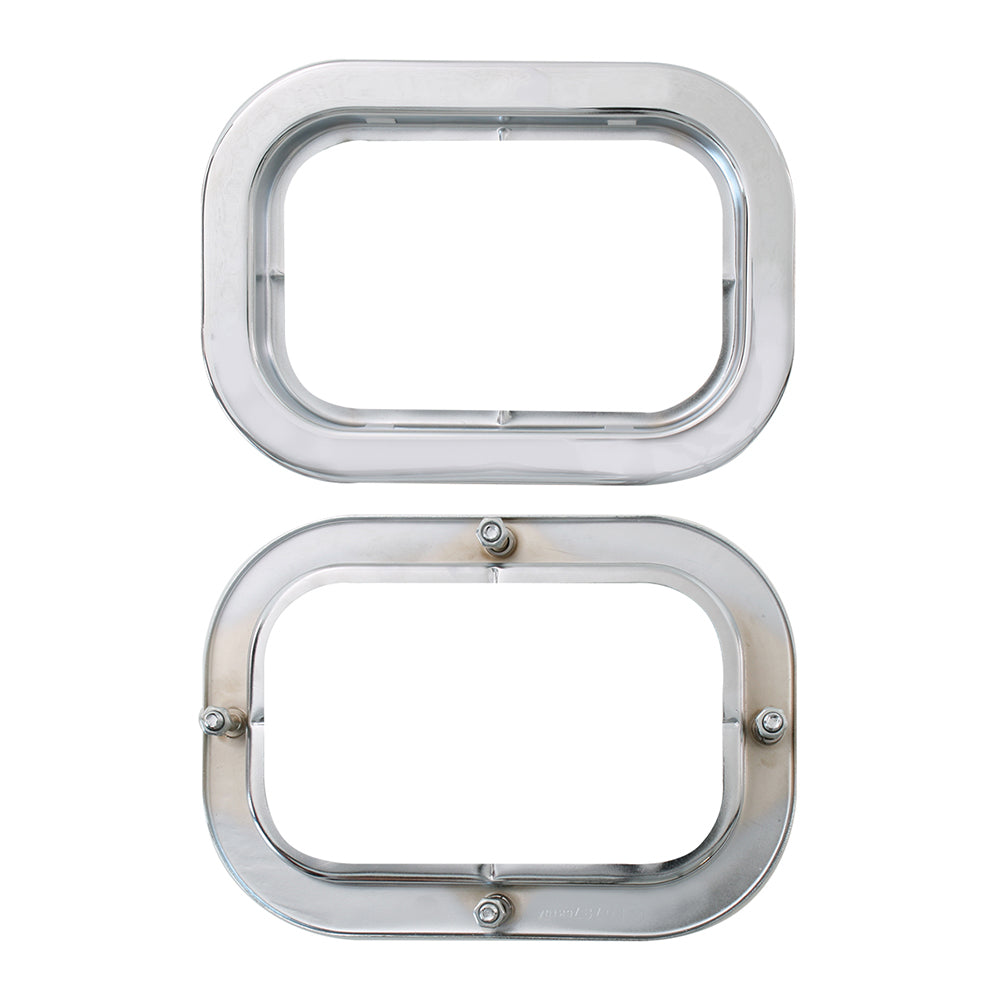 SS Rectangular Invisible Stud Flange Mount Rim