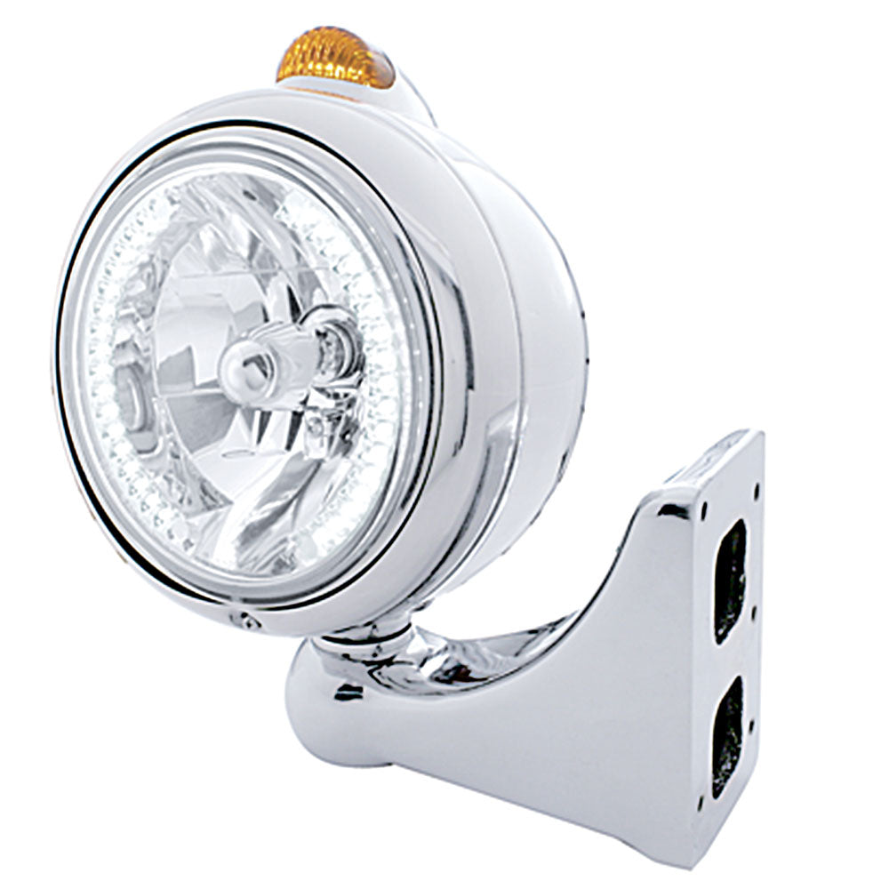 Stainless Steel Guide Headlight with Dual Function Turn Signal