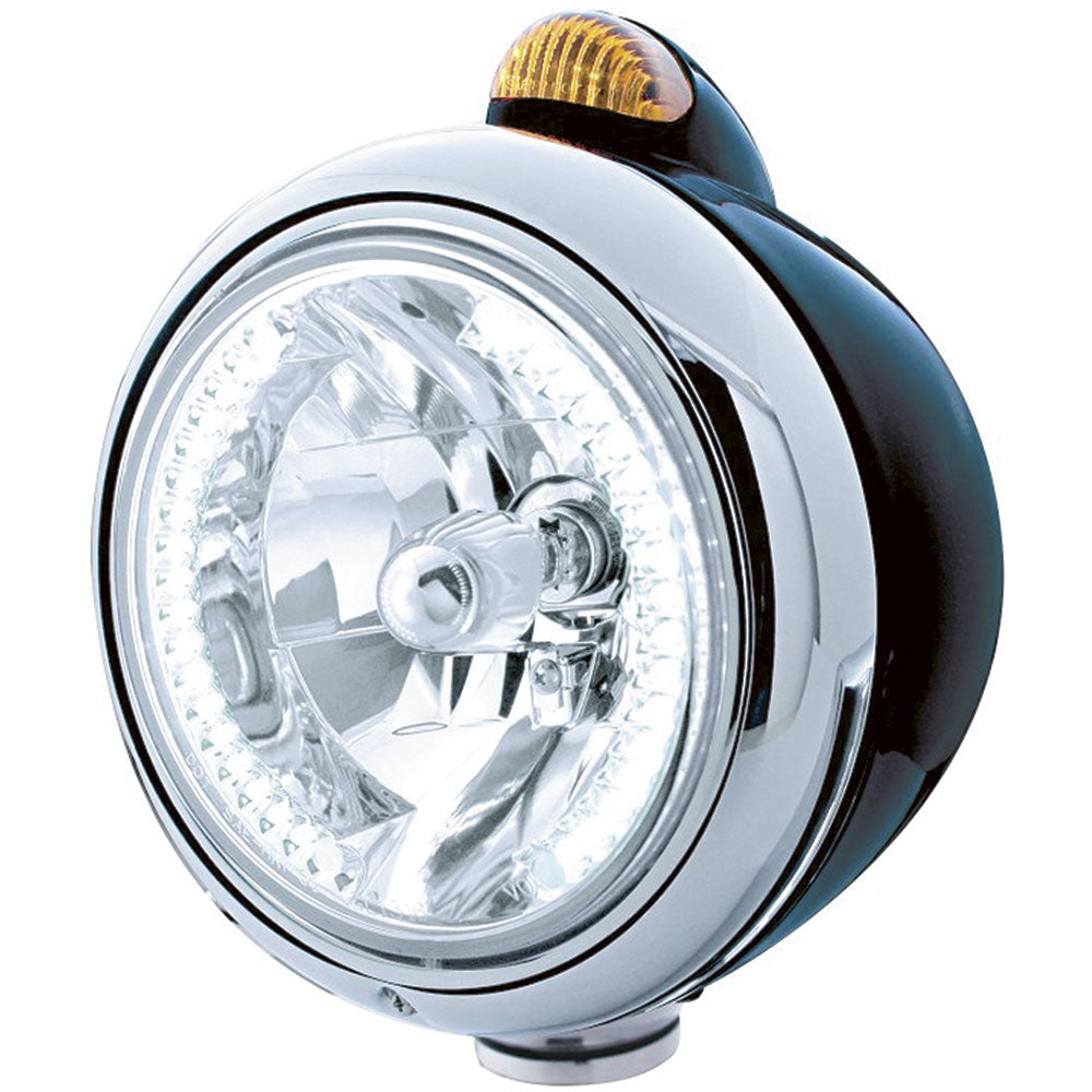 Black Guide H4 Headlight with Dual Function LED