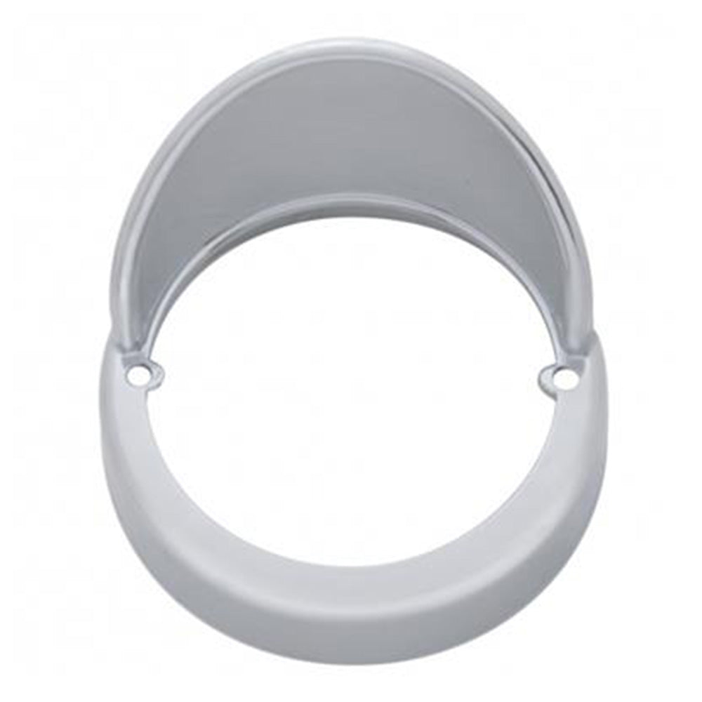 Chrome Plastic Bezel with Visor for Truck-Lite Style Cab Light
