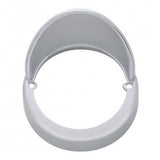 Chrome Plastic Bezel with Visor for Truck-Lite Style Cab Light