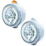 Stainless Steel Guide Headlight with Dual Function Turn Signal