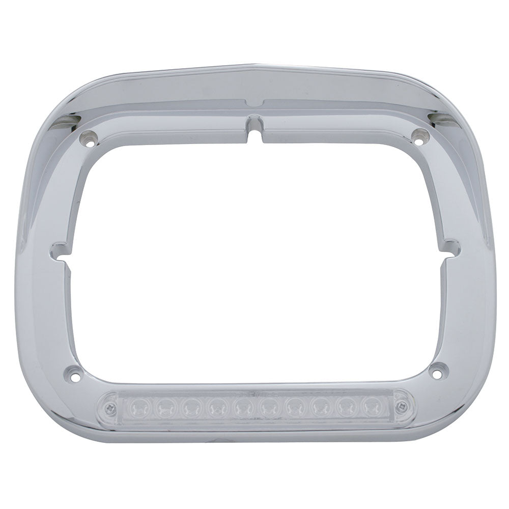 8" x 6" Headlight Bezel with LEDs and Visor