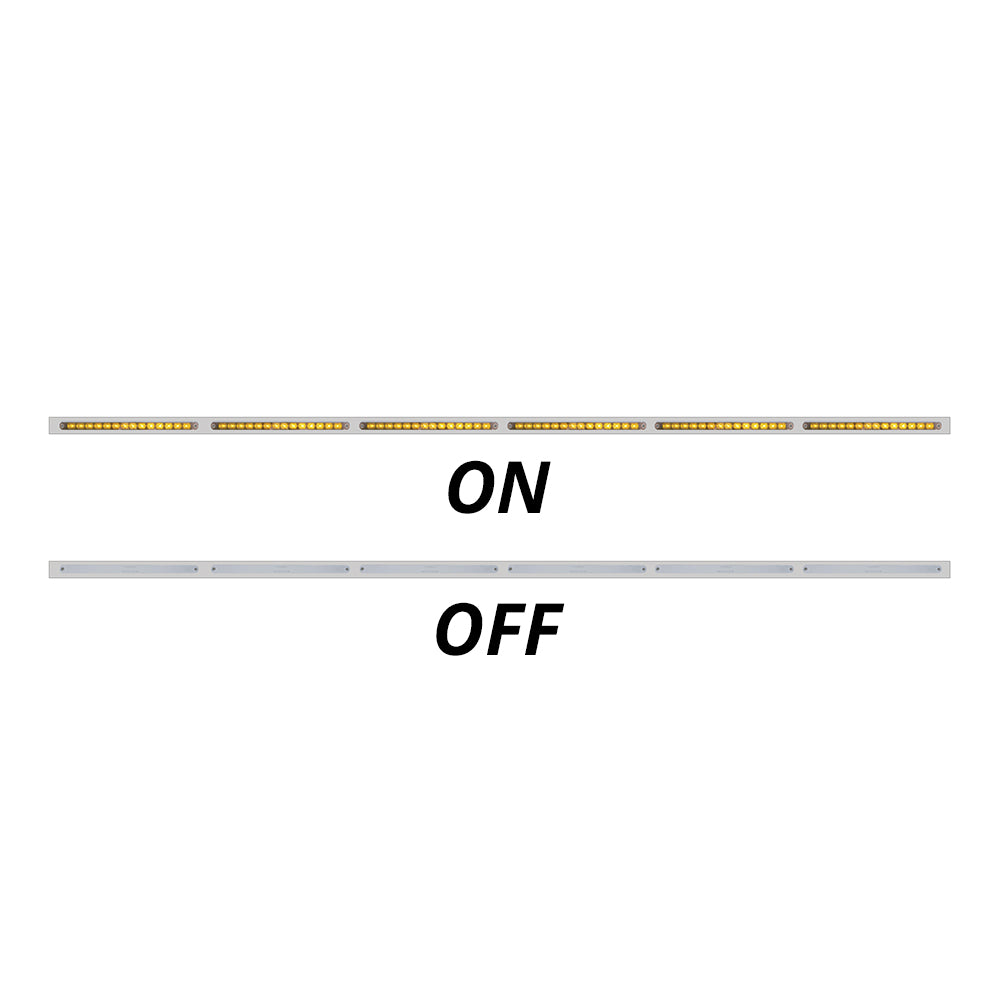 79-1/2" Stainless Steel Bumper LED Light Bar with Chrome Lens