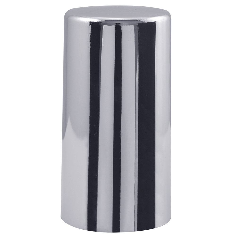 33mm x 4" Chrome Plastic Flat Top Tube Nut Cover - Push On