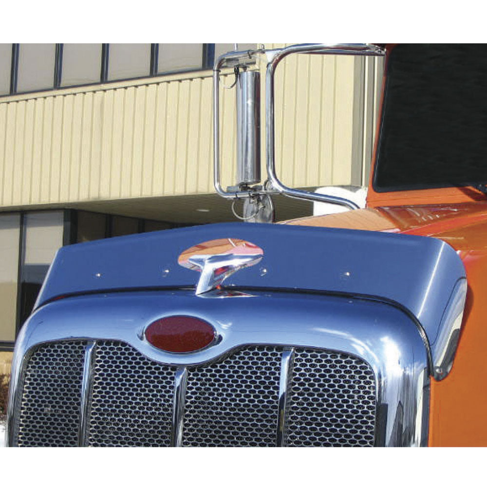 Peterbilt 386 Stainless Hood Shield Bug Deflector