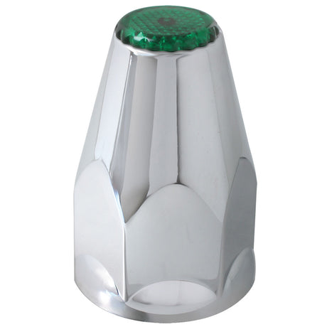 33mm Chrome plastic reflective nut covers - push on, closer view