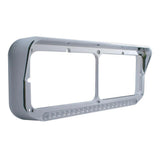 Rectangle Dual Headlight Bezel 19 LED Amber/Clear