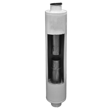 Performance straight flow stack muffler