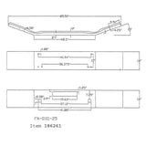 Kenworth T800B 14" Open End Chrome Bumper