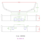 Mack 1994-2004 14" Set Back Chrome Bumper