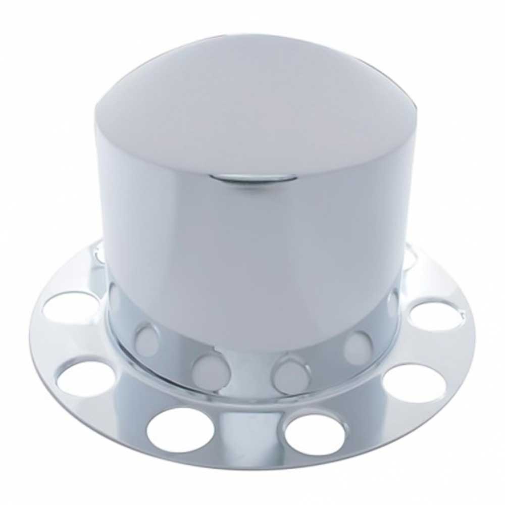 Stainless Steel Dome Rear Axle Cover Kit for 1-1/2" Nut Cover, Aluminum Wheel