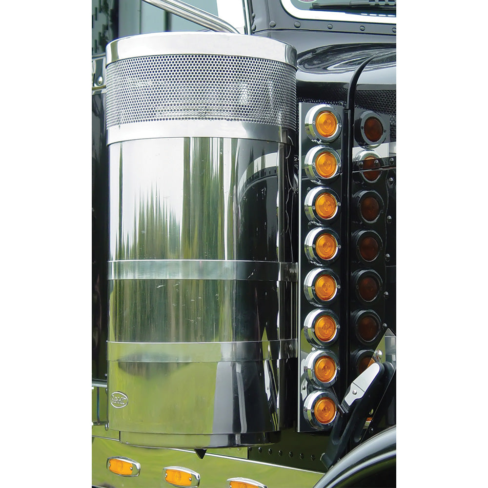 Peterbilt 15" Premium Donaldson Front Air Cleaner LED Light Bars (2005-2011)