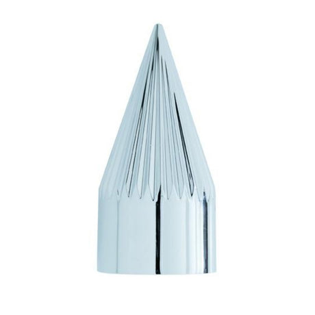 33mm Chrome plastic razor nut cover - thread on, close-up