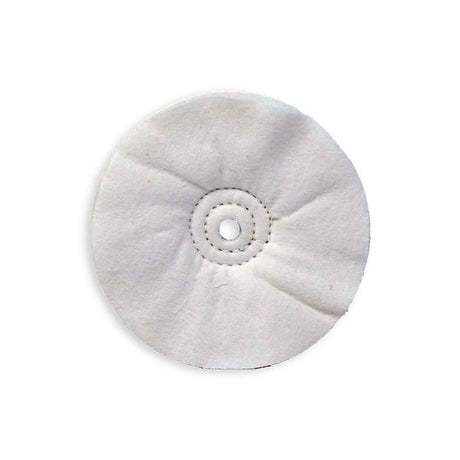 Zephyr 6" white domet flannel 30-Ply buffing wheel