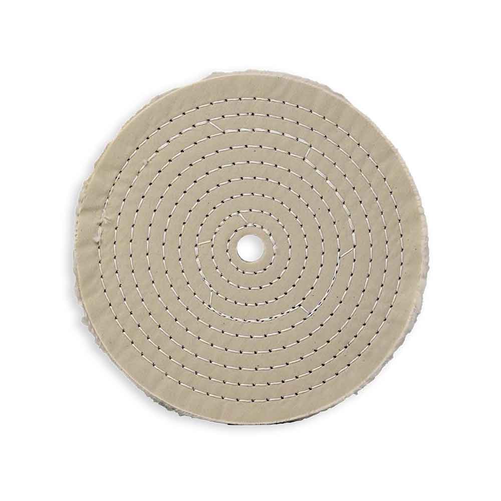 Zephyr 8" White Cotton Muslin 60-Ply Buffing Wheel