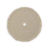 Zephyr 8" White Cotton Muslin 60-Ply Buffing Wheel