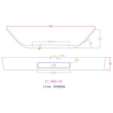 Freightliner M2 13" Set Back Chrome Bumper