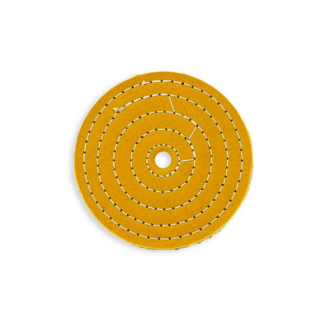 Zephyr 6" yellow treated muslin buffing wheel