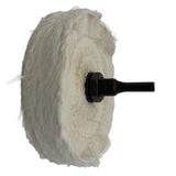 Zephyr 4" White Buffing Wheel with Shank