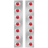 Kenworth Red Rear Air Cleaner Light Bars with 7 P3 LEDs