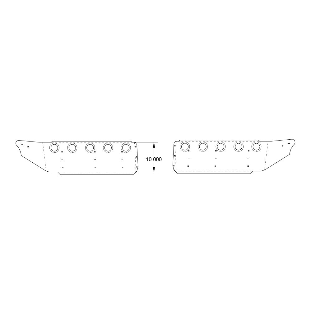 Kenworth 10" Drop Visor with 2" LED Lights