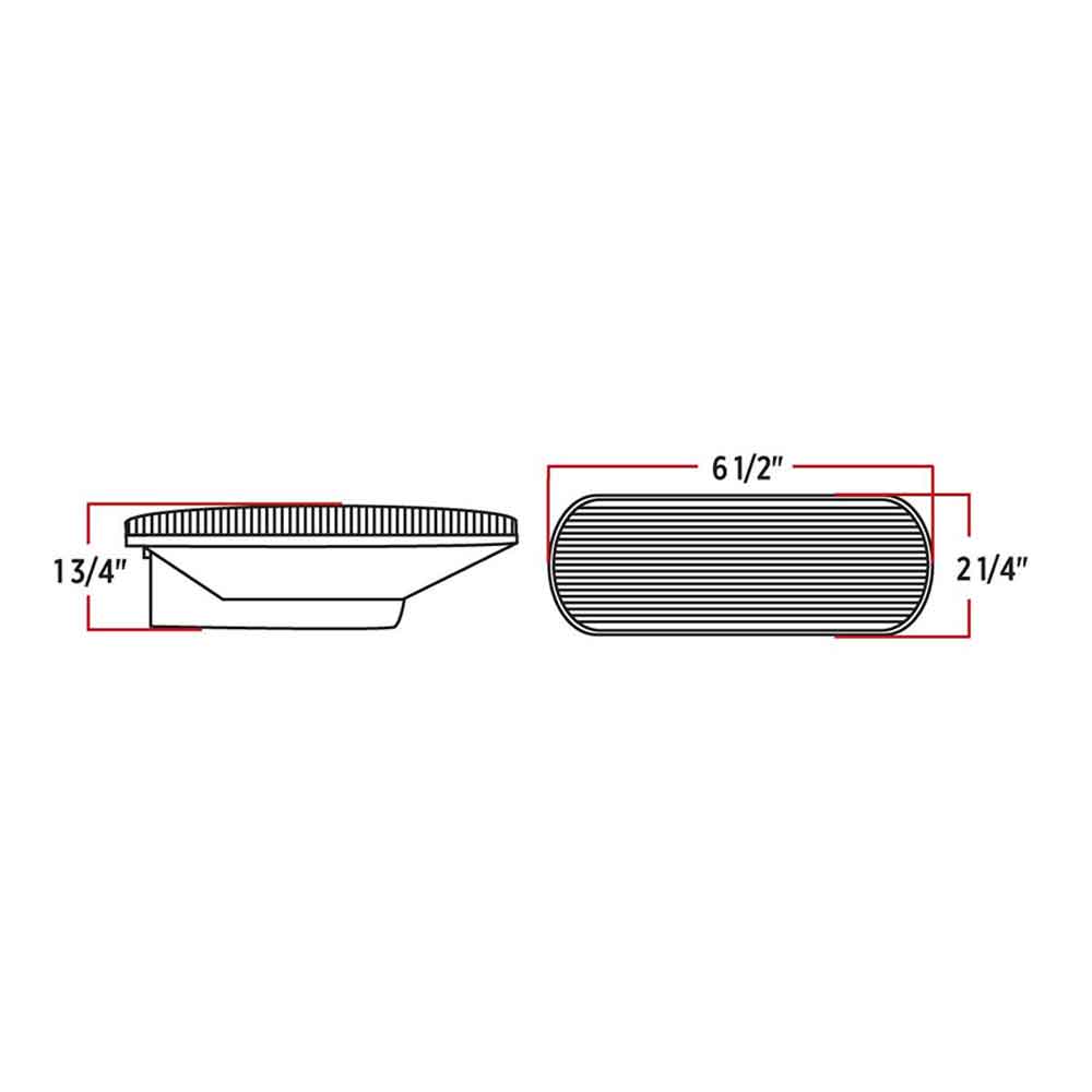 Oval Amber/Clear Lens Turn/Marker LED Light