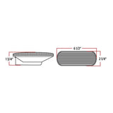 Oval Amber/Clear Lens Turn/Marker LED Light