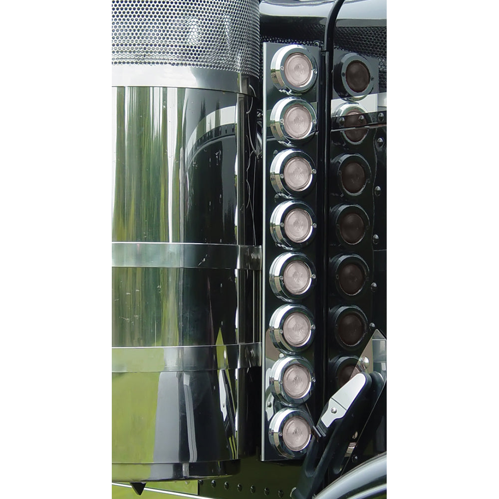 Peterbilt 15" Premium Donaldson Front Air Cleaner LED Light Bars (2005-2011)