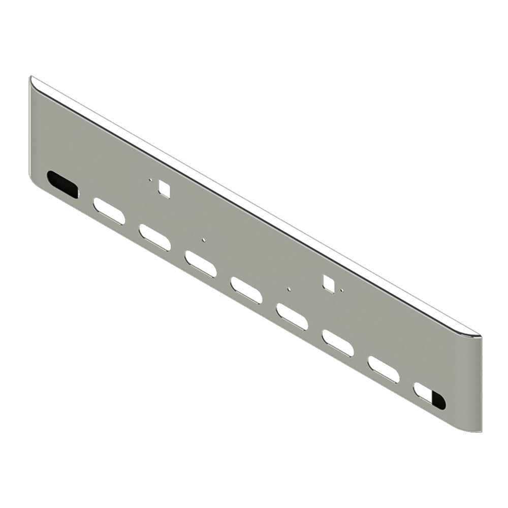 Peterbilt 365, 367, 388, 389, 567 18" Texas Square Chrome Bumper with Oval Cutouts