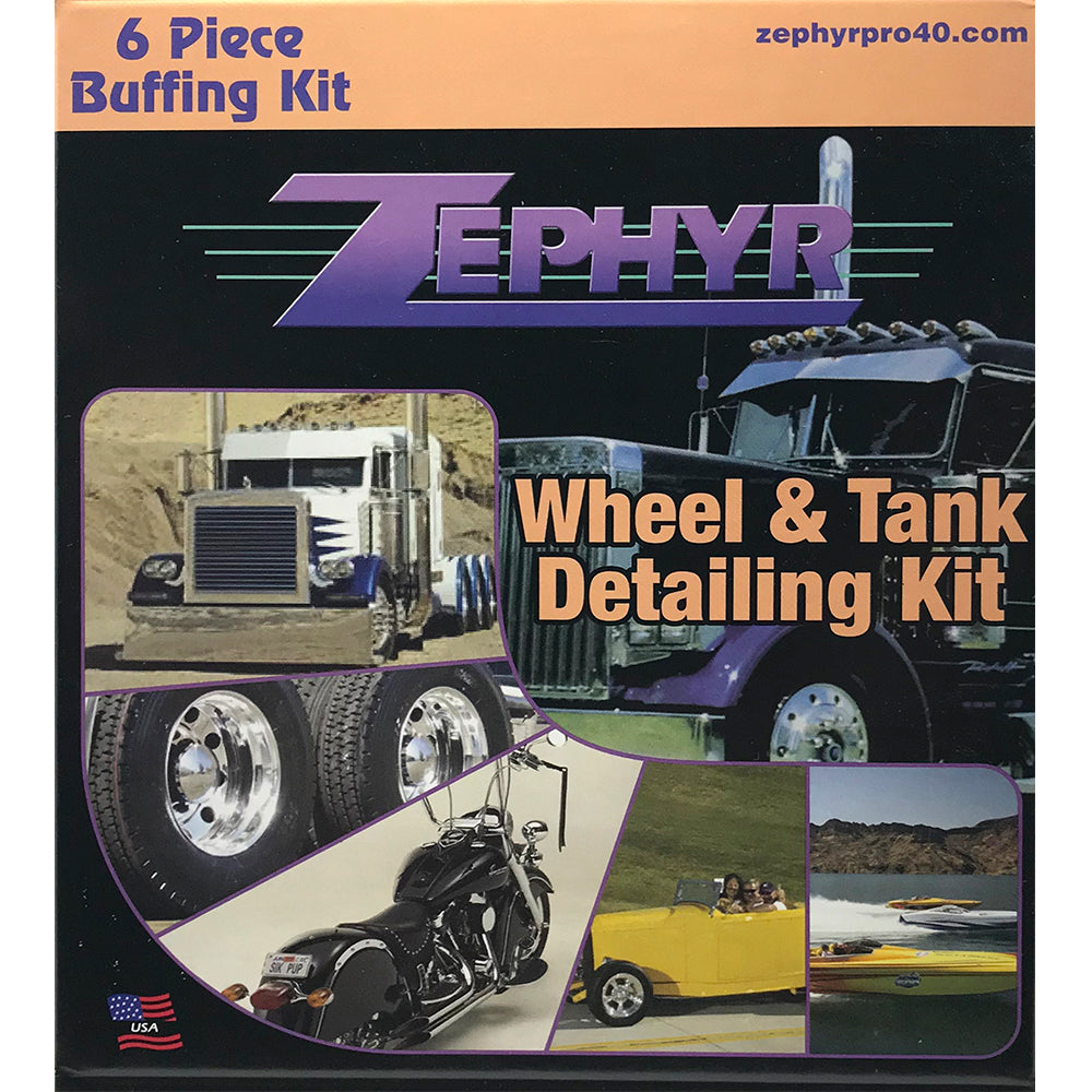 Zephyr 6-Piece Wheel and Tank Detailing Kit