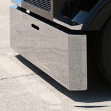 Freightliner Classic 2003 and older 16" Stainless Steel Switchback End Bumper with Tow Hitch and 22 Under Glow Light Cutouts