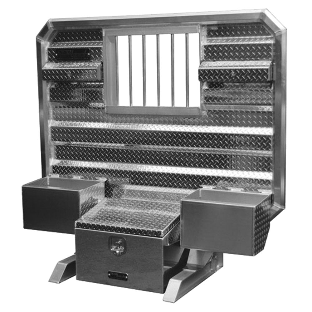 Open Cab Rack Cab Racks: 65-Inch x 70-Inch Cab Rack with Tool Box, Window and Chain ...