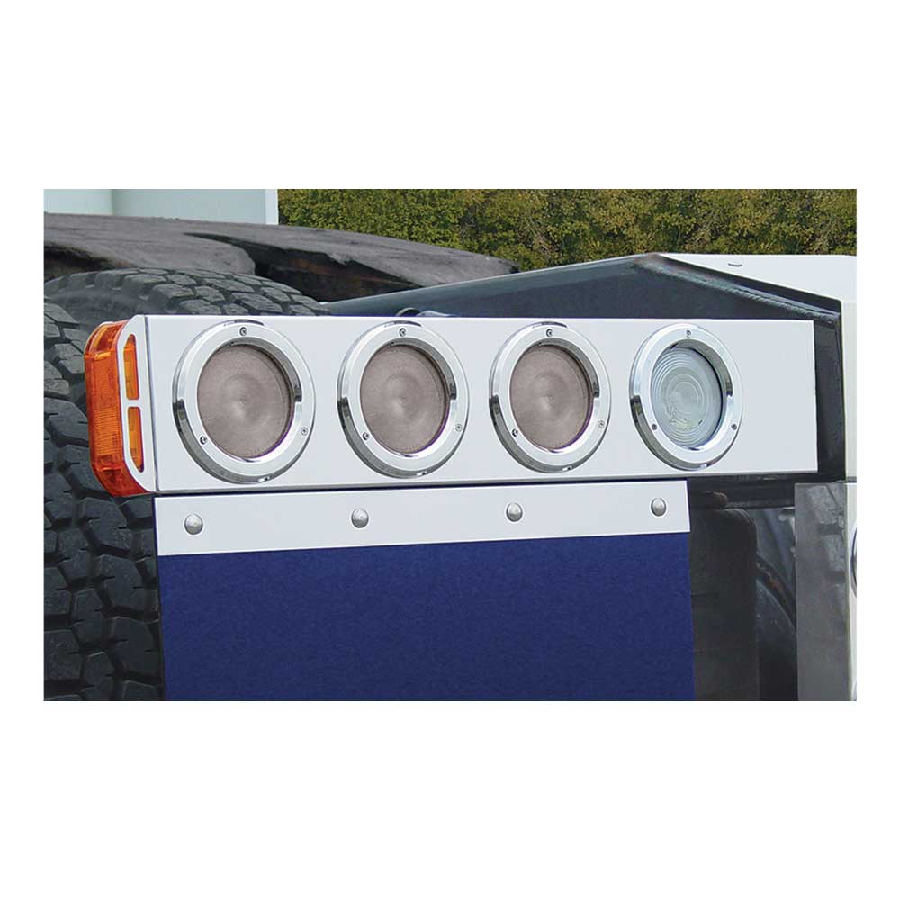 SS Two-Piece Rear Light Bars with 4" Clear LED Lights