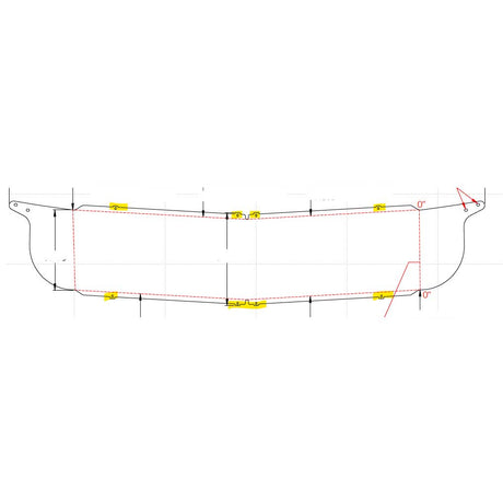 13" X 15" SS blind mount v-style visor 1967 - 2024 KW T600, T660, T800, W900, close-up