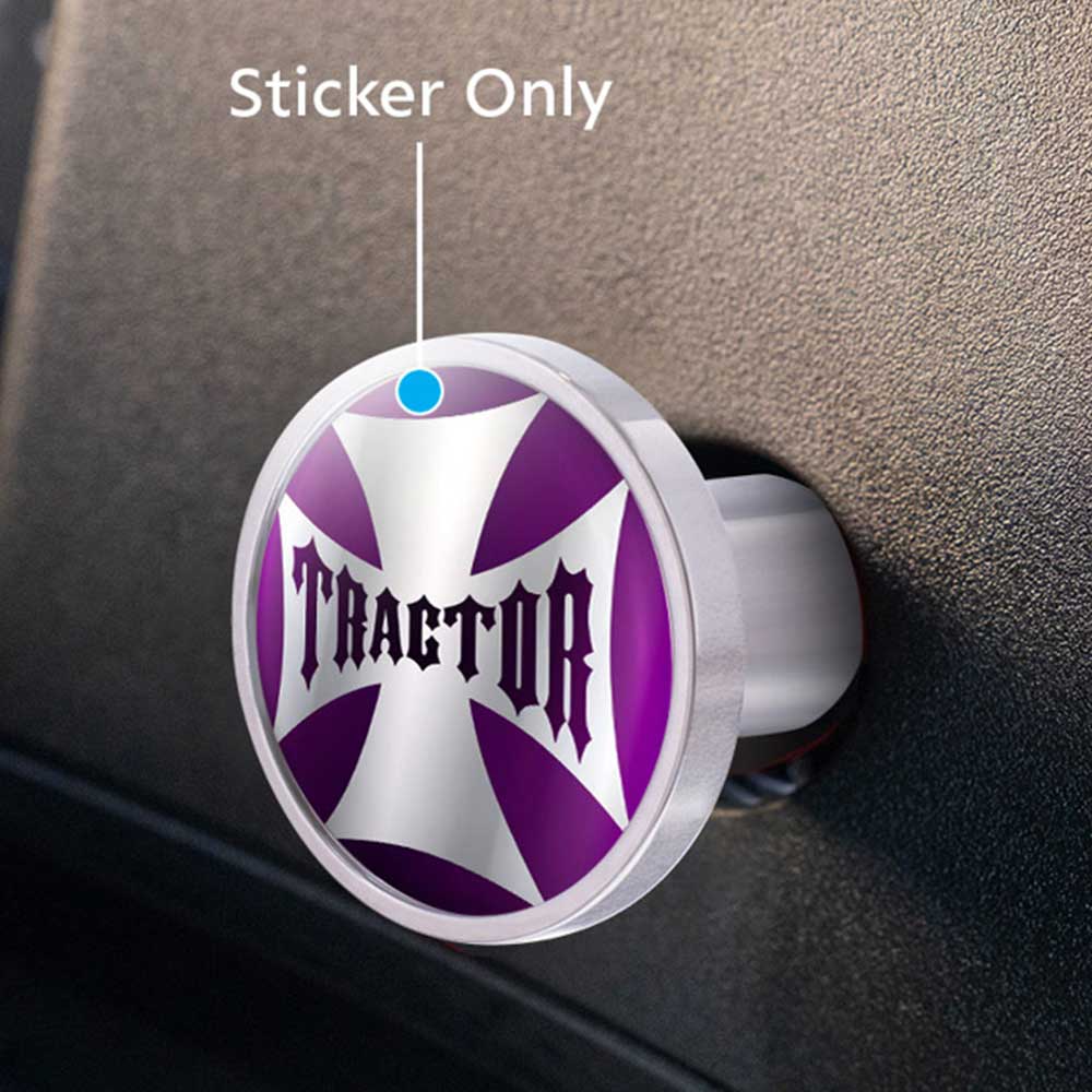 "Tractor" Maltese Cross Air Valve Knob Sticker