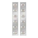 Peterbilt 15" Stainless Steel Rear Air Cleaner Panels with 6 P3 LED Lights