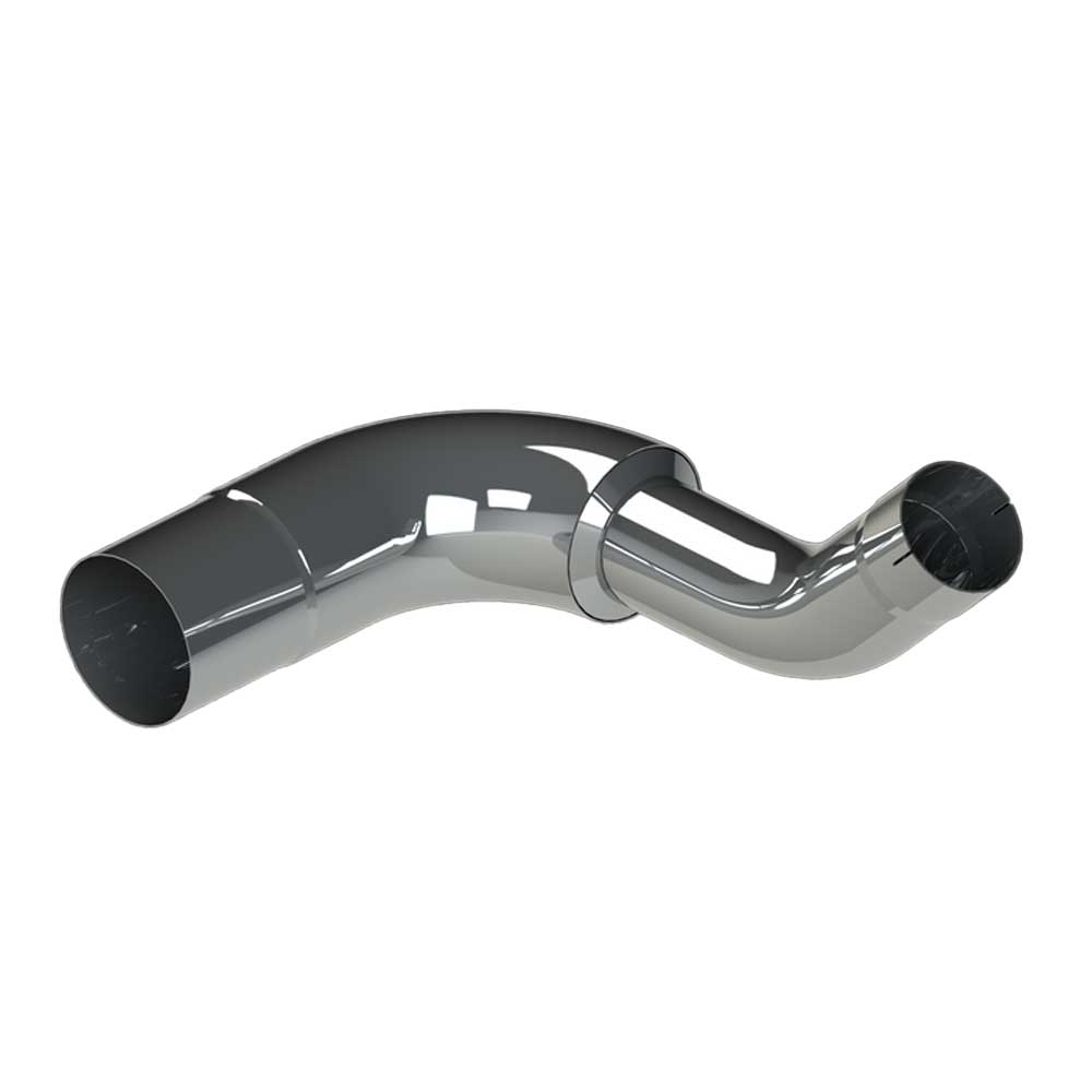 Kenworth W900B Over Frame 7" Left Chrome Elbow