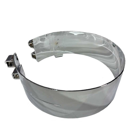 Kenworth W900L 8" chrome clamp, close-up