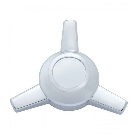 Chrome 3 bar straight hubcap spinner