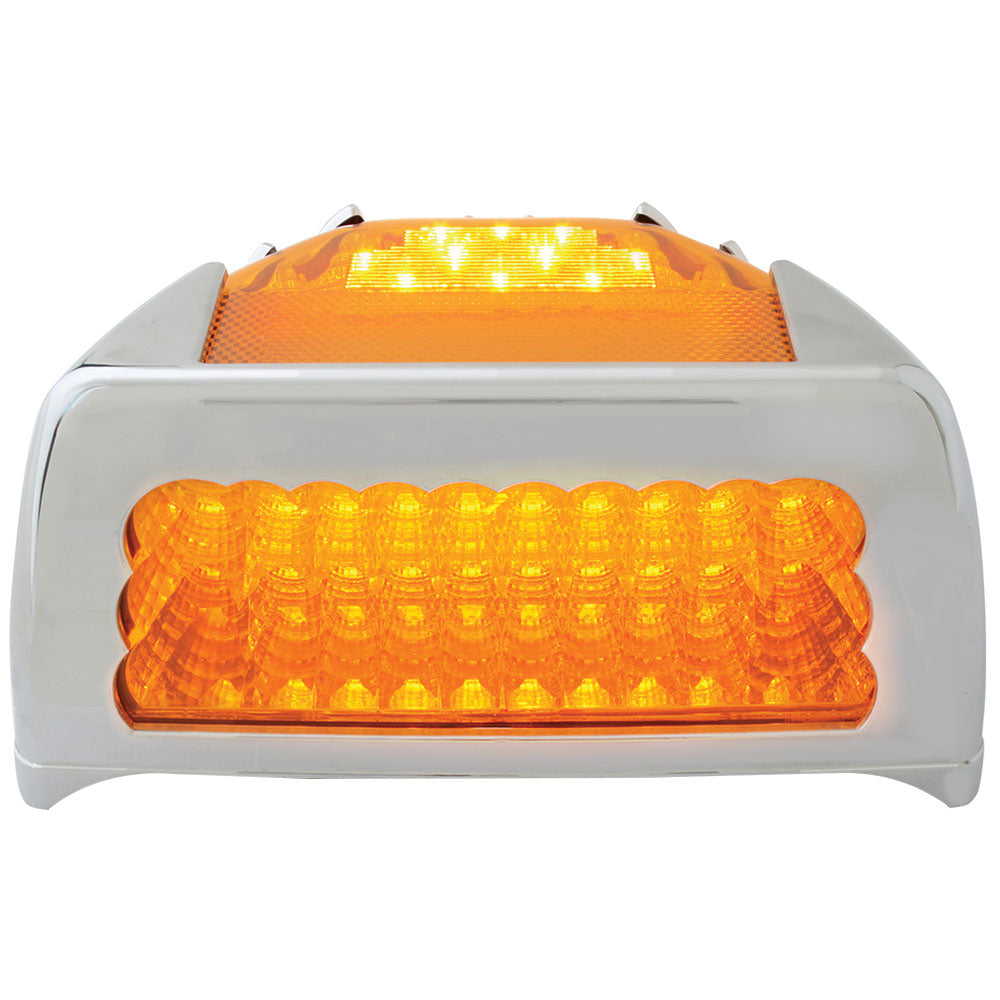 Peterbilt 30 LED Spyder Turn Signal Light with Chrome Bezel