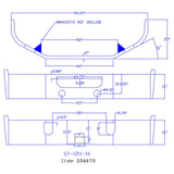 Mack CXU, Anthem 16" Set Back Axle Chrome Bumper
