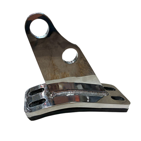 Peterbilt angled cab bracket, close-up
