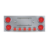 Stainless Steel Center Panel with 4" and 2-1/2" LED Lights