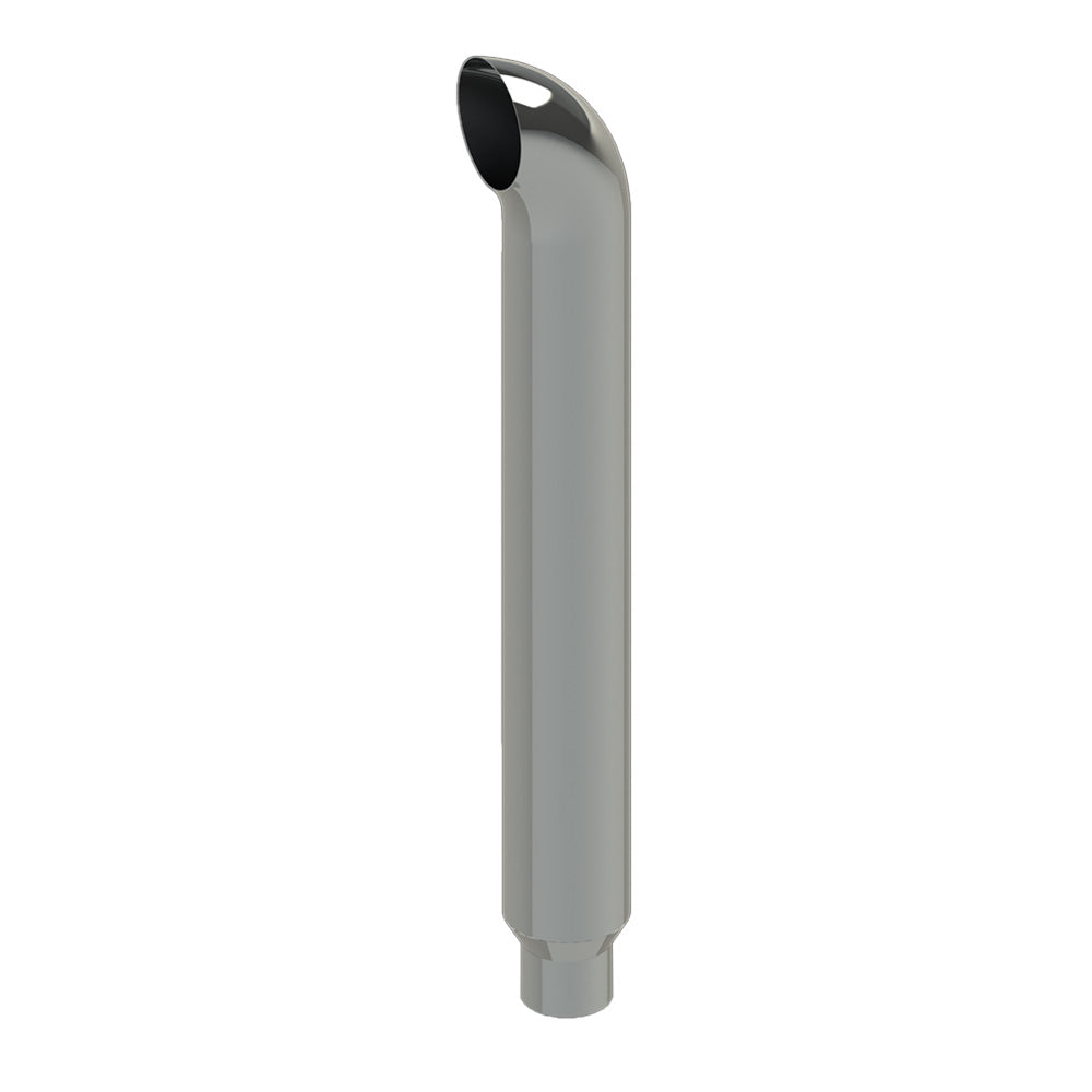 8"-5"D x 68"L Curve Top Chrome One-Piece Stack